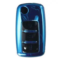 Auto Tpu Car Key Case Cover for VW Volkswagen Polo Tiguan Passat B5 B6 B7 Golf 4 5 6 MK6 Jetta Lavida for Skoda Octavia