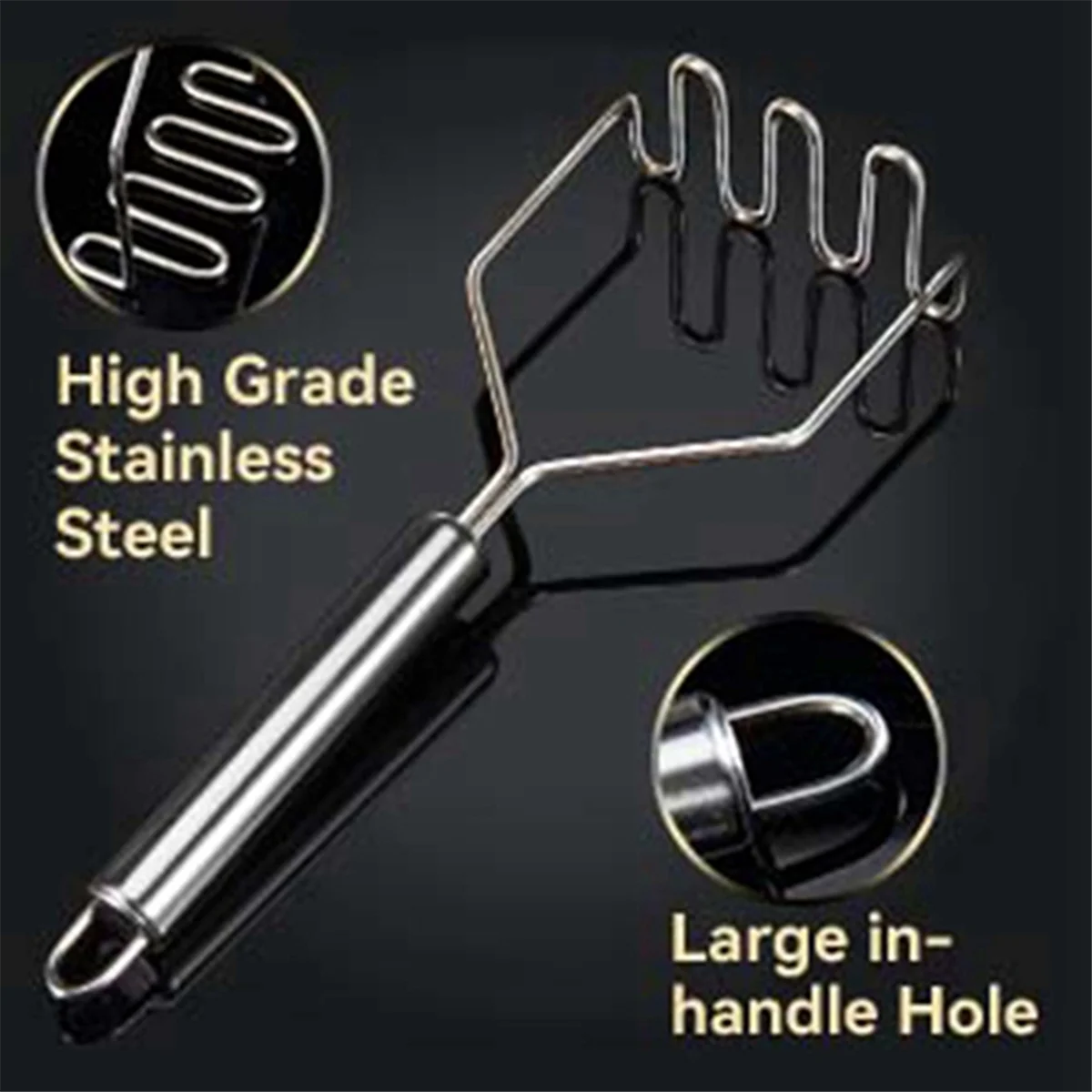 A88M 2 шт. картофельная давилка, сверхмощная интегрированная давилка из нержавеющей стали, кухонный инструмент, дротяная давилка