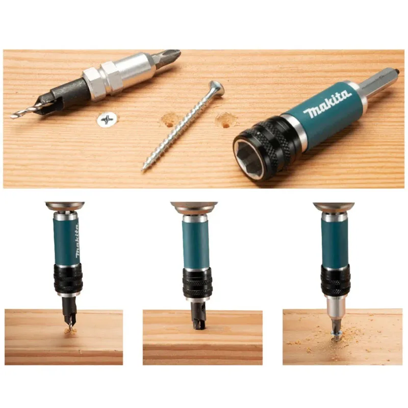 Makita #6 #8 #10 Gauge Drill Countersink Drive Bit Multifunctional Woodworking Batch Drill Combination D-73209 D-73215 D-73221