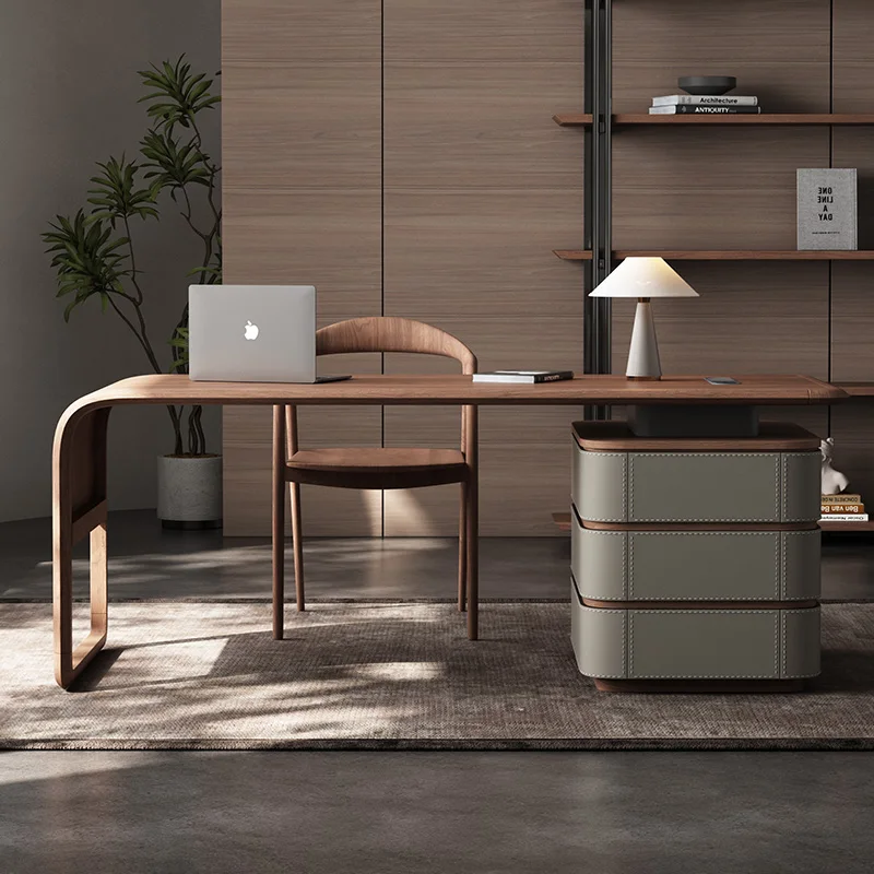 

Modern Luxury Executive Desk Manager Designer Storage Shelf Office Desks Computer Room Luxury Mesa De Escritorio Home Office