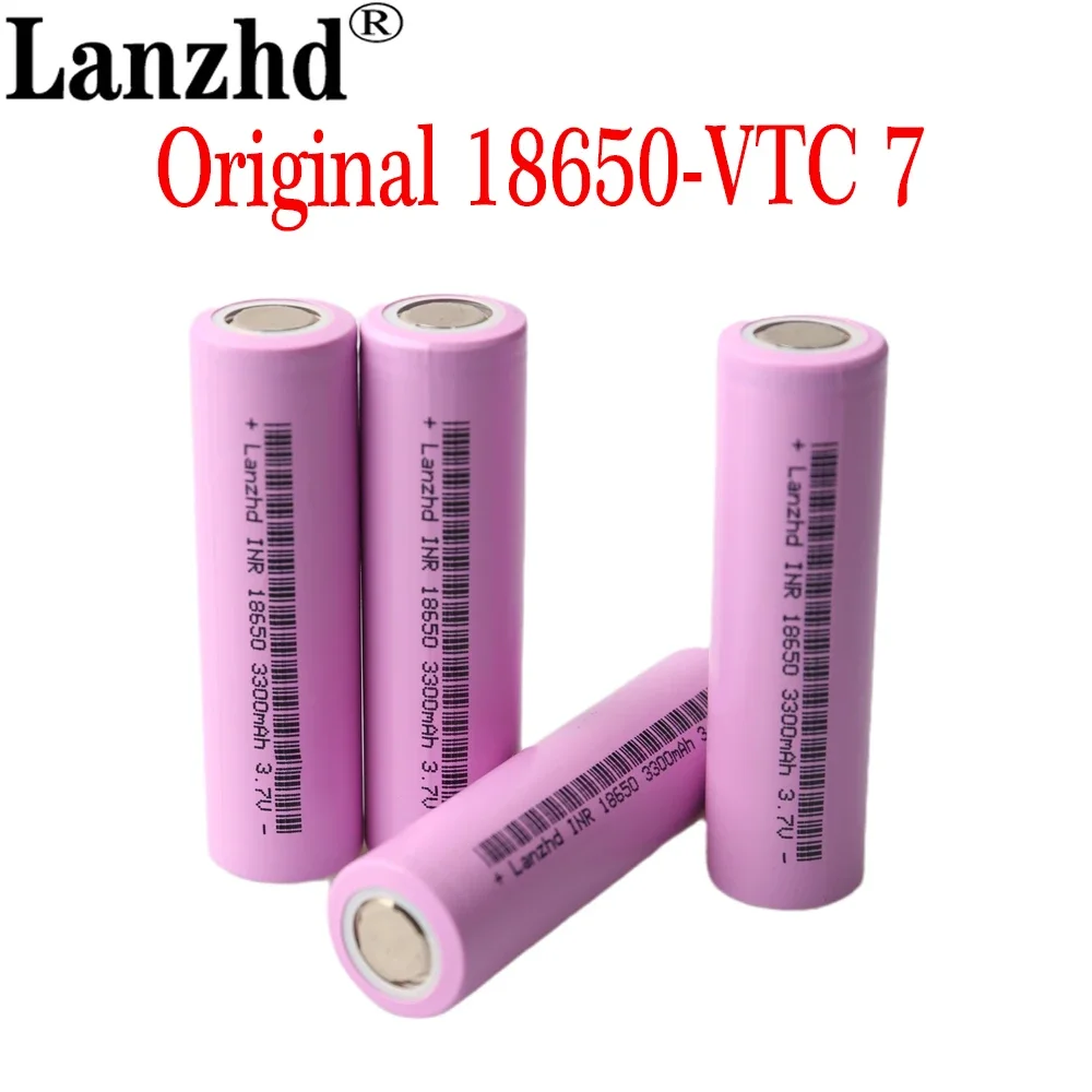 

4 pcs 3.7V Lithium Battery 18650 For Samsung 18650 original Li Ion 3300mAh 17A Rechargeable Batteries For Scooter Battery pack