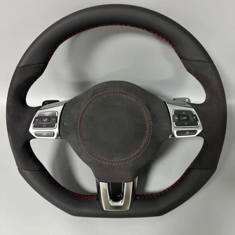 Leather Steering Wheel Assembly For Volkswagen Magotan CC Scirocco Tiguan Sagitar Golf Steering Wheel Durable Support