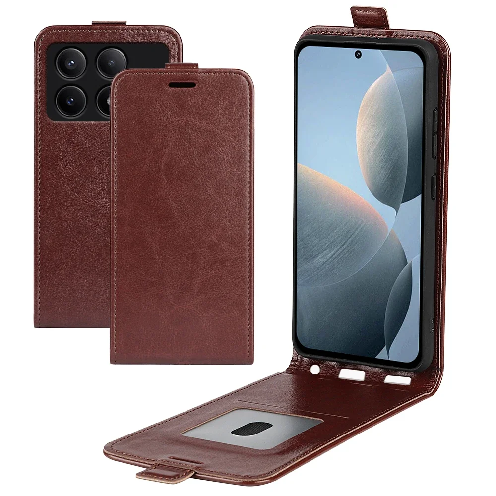 POCO X6 PRO 5G F6 M6 F5 M5 X5 Flip Vertical Luxury Leather Case Retro Book Holder Cover For Xiaomi POCO X6 PRO X6PRO Phone Bags