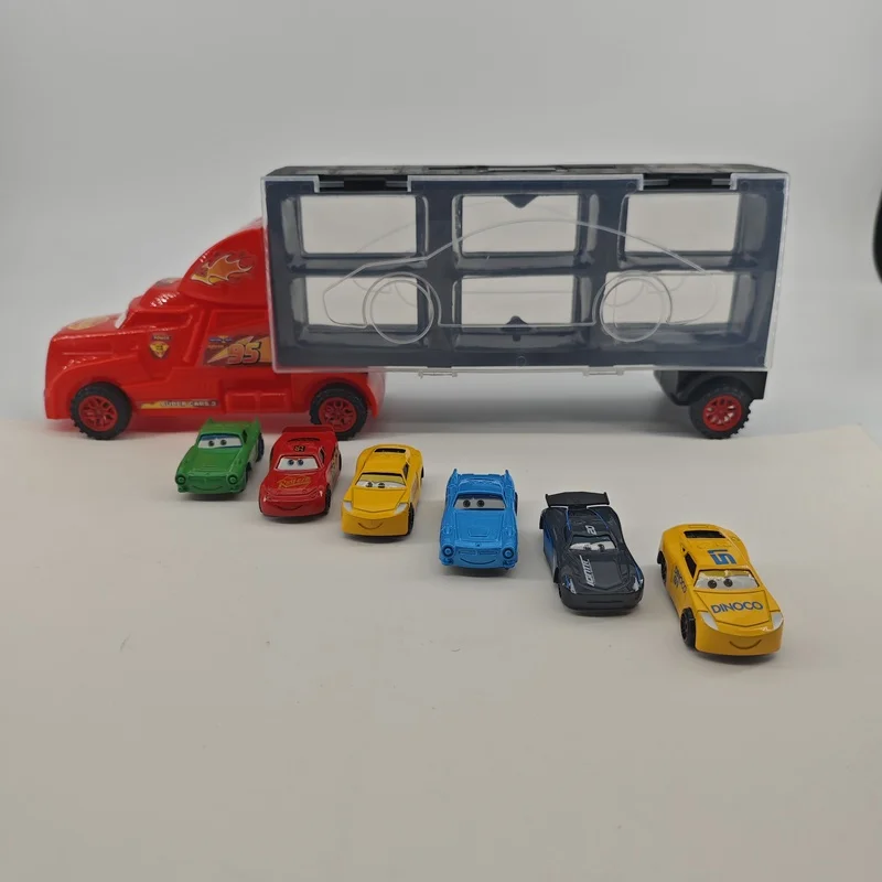 

Disney Pixar Pickup Truck Car Model Toys Lightning Mcqueen Mater Pull Back Car With Track Map Childrens Puzzle Toy Birthday Gift