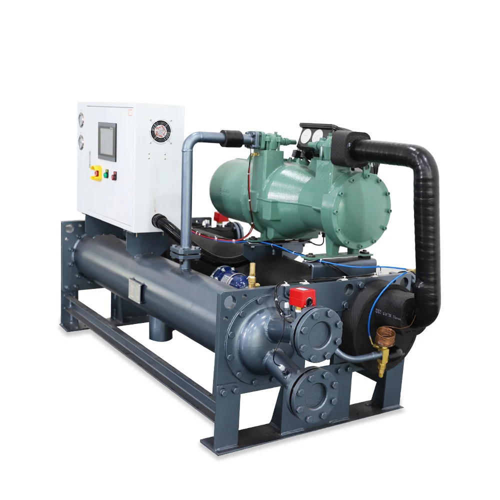Water-cooled Screw Chiller Circulating Chilled Water Refrigeration Unit, Industrial Chiller for Chemical Cooling Below zero