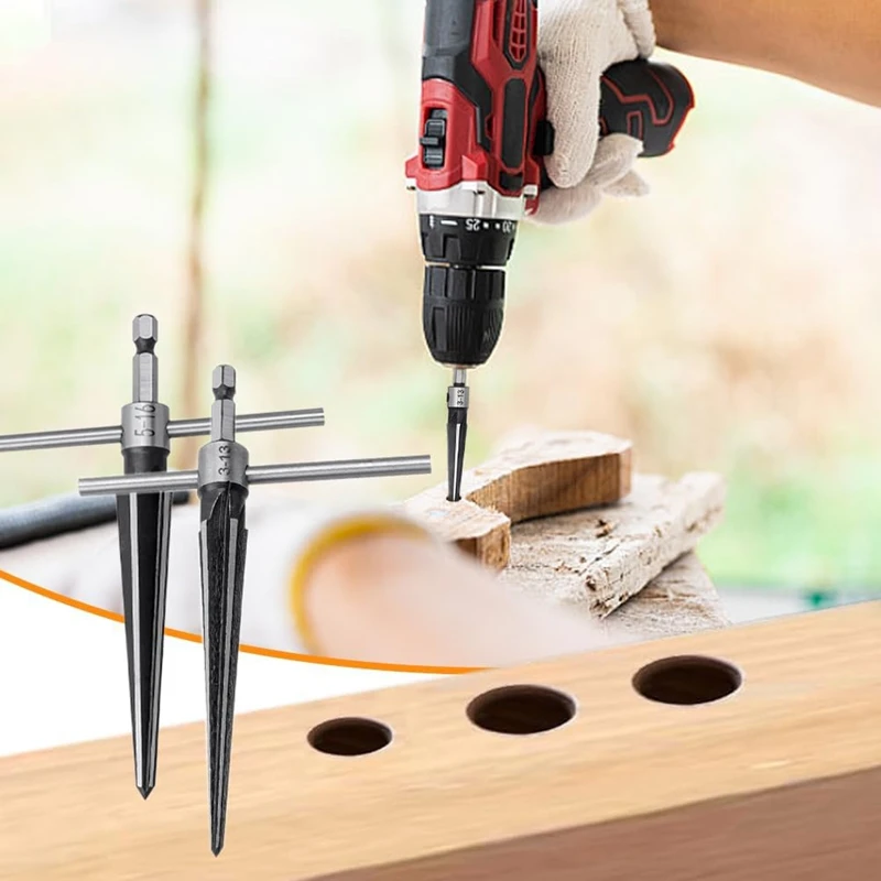 สะพาน Pin Hole Reamer,3-13 มม.(1/8-1/2 นิ้ว) และ 5-16 มม.(1/2-5/8 นิ้ว) T Handle Taper Reamer ชุด, pin Hole Handle เรียว Reamers