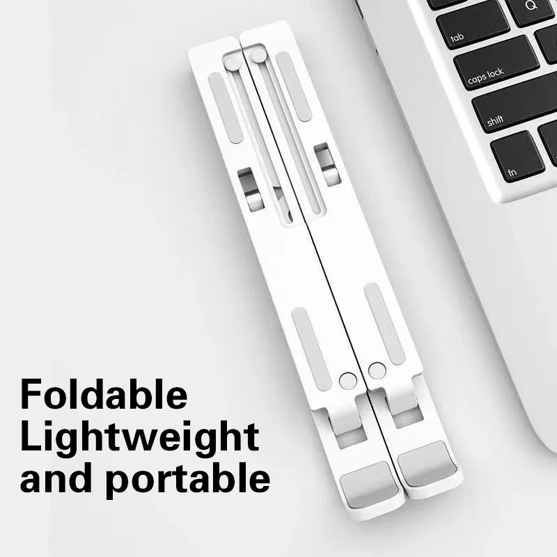 1Pcs Strong Structure 8 Gear Foldable Laptop Stand Holder Portable Notebook Support Base Adjustable Riser Cooling Bracket