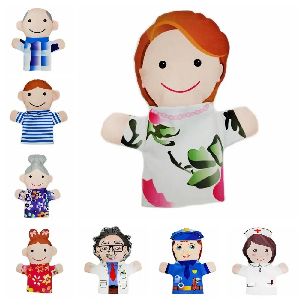 Marionetas de mano para miembros de la familia, 12 tipos de juguetes de peluche, marionetas de mano para miembros de la familia, muñecas educativas