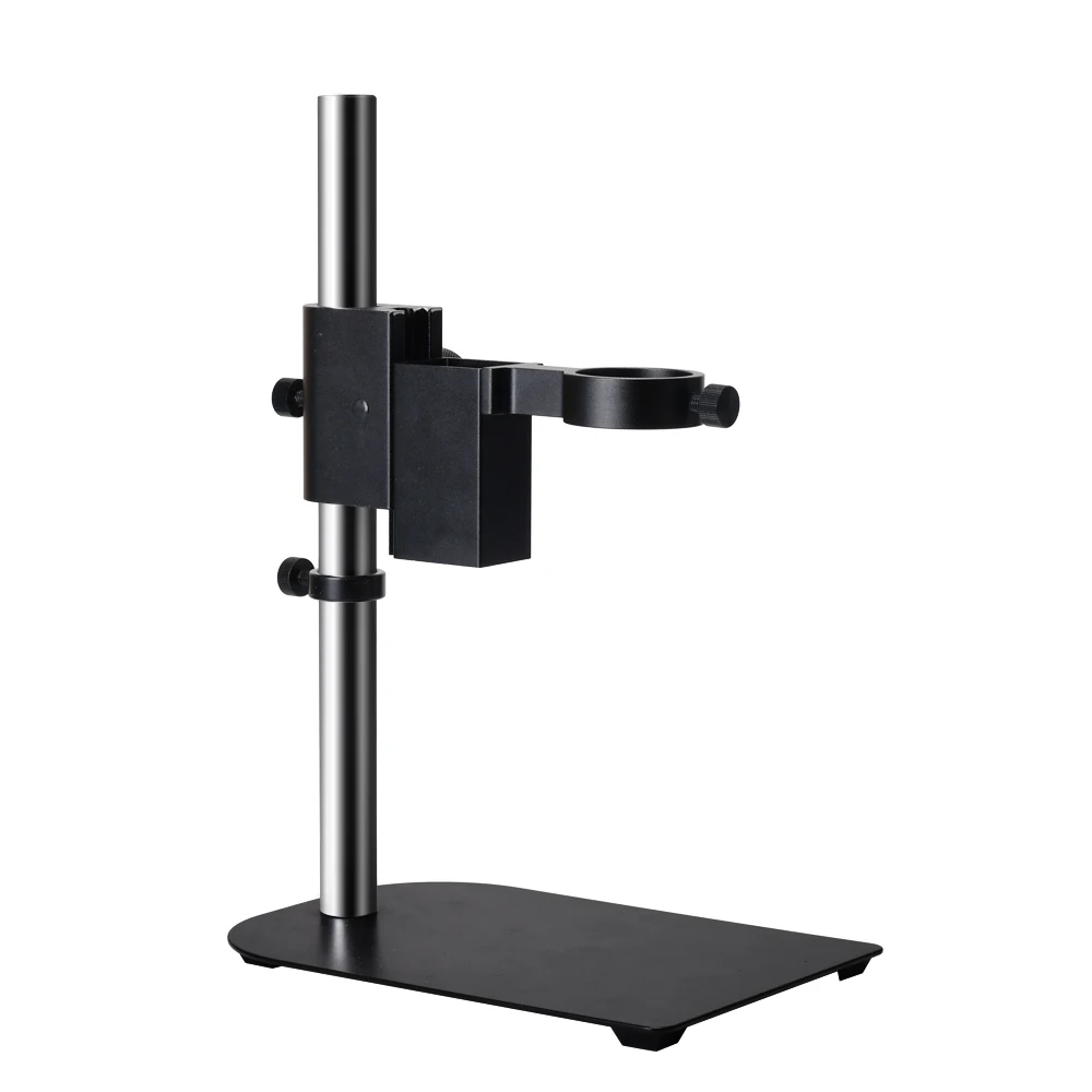 HAYEAR Standard Aluminum Alloy Microscope Stand 50mm Holder Bracket Tripod Foothold Table Frame for Microscope Repair Soldering