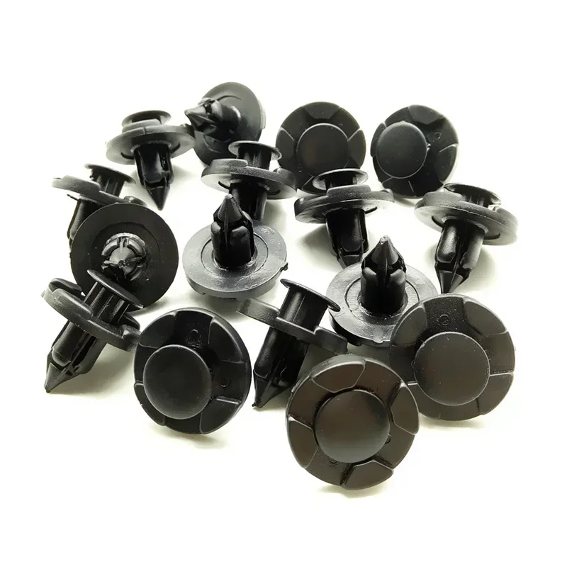 VERYUS 50pcs 8mm Universal Car Plastic Rivet Auto Fasteners Interior Bumper Fender Fixing Clips Cover Liner Clips Retainer NEW