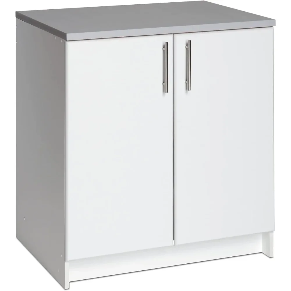 32" Storage Cabinet, White Storage Cabinet, Base Cabinet, Bathroom Cabinet with 1 Adjustable Shelf 24" D x 32" W x 36" H