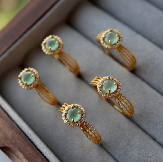 

Новое кольцо из стерлингового серебра 925 пробы с дофамином и радугой, женское кольцо сокровища градиентного цвета, изысканное кольцо с эмалью и темпераментом