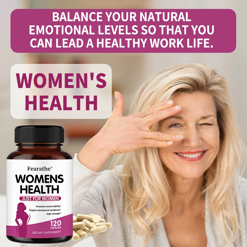 Fearathe Women's Health Supplement - Healthy Menopause Support, Mood Stability, Skin Health and Body Health, Non-GMO