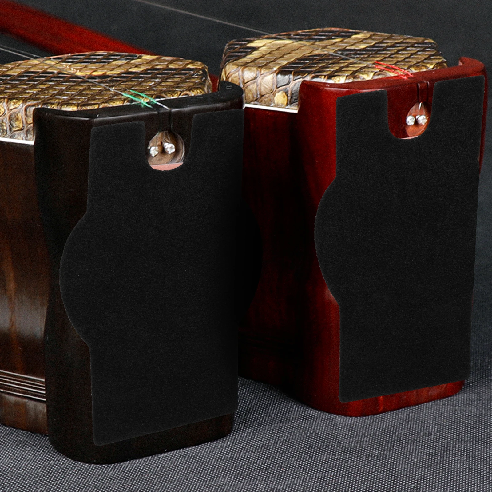 

2 Pcs Anti-slip Mat Erhu Bottom Support Warm Instrument Accessory Musical Cushion Wear-resistant Cowhide Pad Accessories