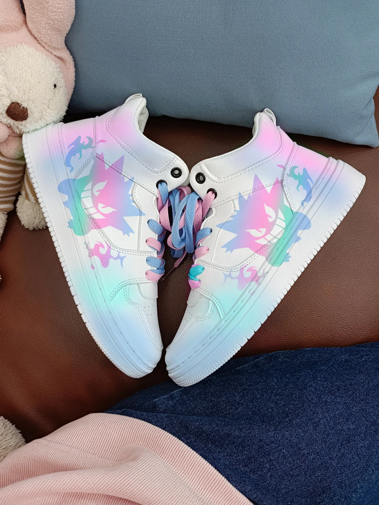 Pokemon Anime Gengar scarpe Casual Gengar Sneakers da donna Outdoor Chunky Trainers Platform scarpe basse di alta qualità e durevole