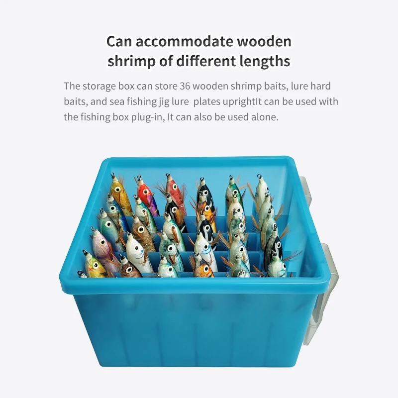 New 36 Grids Plastic Luminous Fishing Tackle Box Hard Lure Storage Box Egi Webfoot Octopus Organizer Squid Jig Bait Container