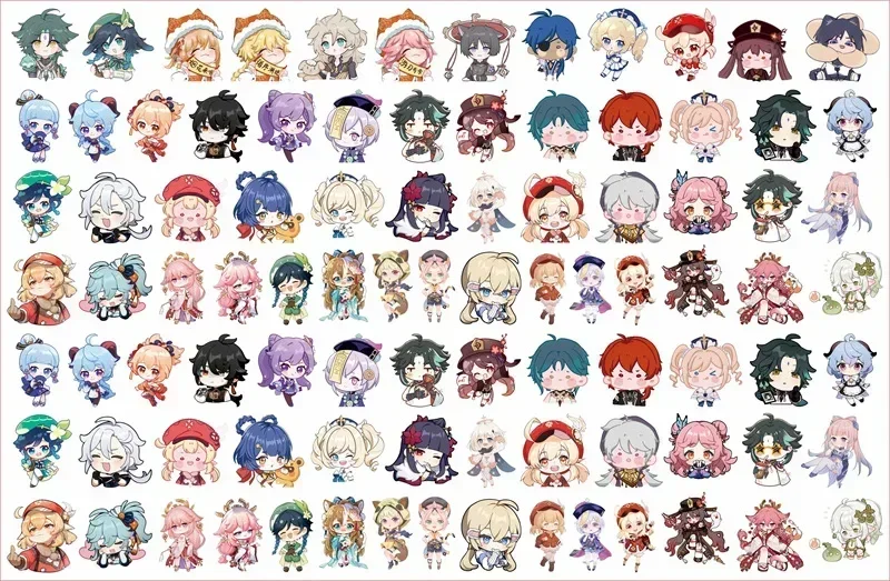 Genすねインパクトアクリル両面キーホルダー、ゲーム文字ペンダント、手作りパッチ、DIYアクセサリー、教育玩具作り