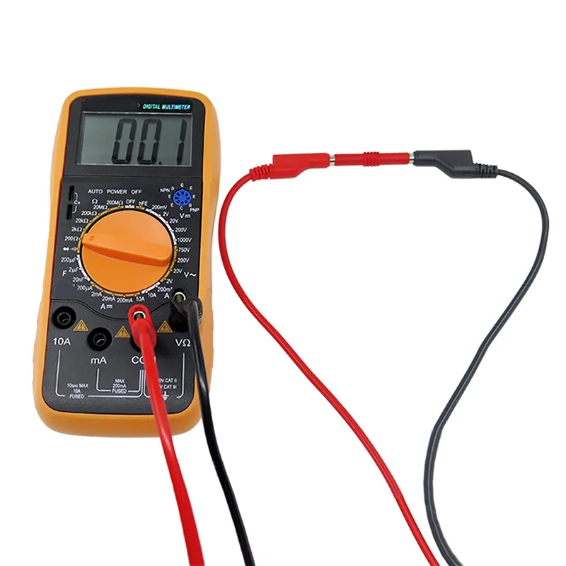 【CALIENTE】50 PCS Banana Empilhável Para Banana Plug Teste Leads Cabo de Teste Elétrico Macio Fio 3.3Ft/1 M Para Multímetro 1000 V 15A