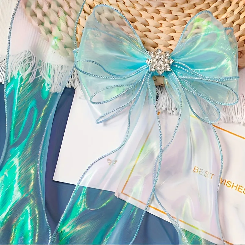78,7 Zoll langes buntes Band, frische Blumen, zarter Seidengurt, Geschenkverpackungsband