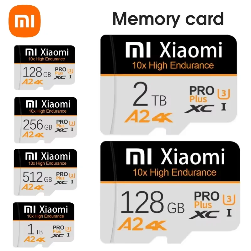 Original xiaomi micro tf cartão sd 2tb 64g 128gb 512gb cartões de memória 1tb flash tf cartão de armazenamento de alta velocidade para pc/laptop/tablet