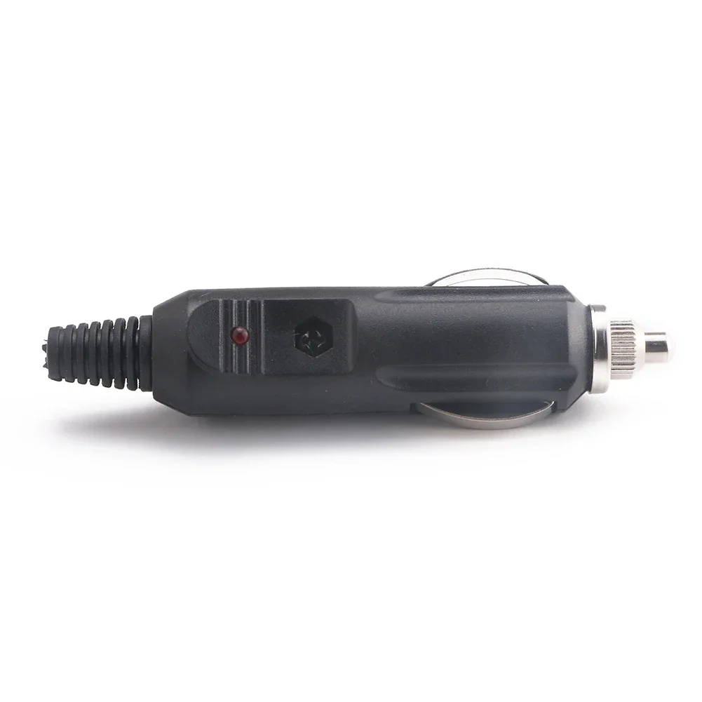 10pcs Male Car Cigarette Lighter Socket Plug Connector W/ Fuse Red LED 12-24V 10A