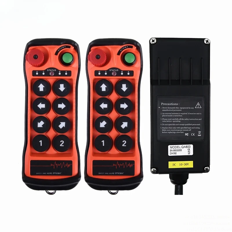 QA800 8 keys single speed Industrial Wireless Radio Crane Remote Control switches Hoist track Crane Lift Controller
