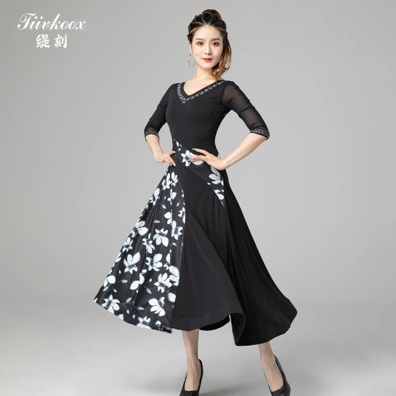

X5005 Lady Modern Skirt Women's New Ballroom Dance Dress Samba Costumes Girls Waltz Dancing Skirt