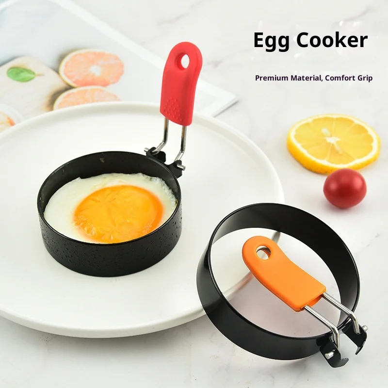 

Thickened Stainless Steel Non-stick round Egg Fryer Kitchen Mold for Home Use Meat Patty Maker