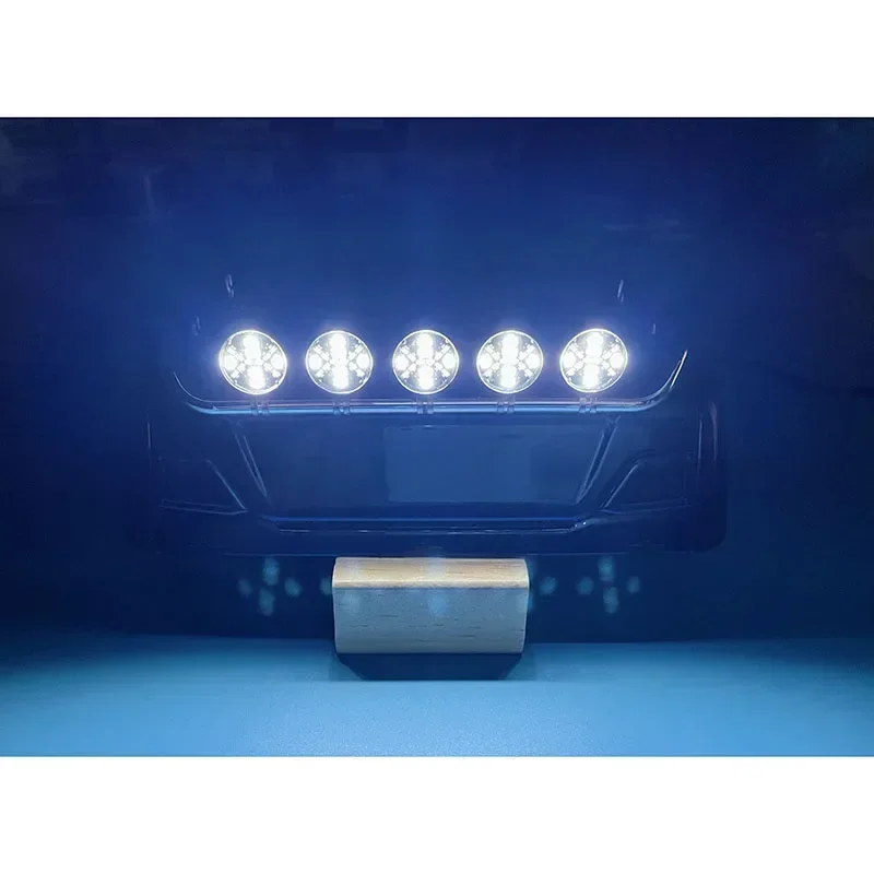 LED 6V Highlight Spotlight Two-color Auxiliary Light for 1/14 Tamiya RC Truck SCANIA 770S Volvo MAN TGS 1/10 RC Crawler Car TRX4