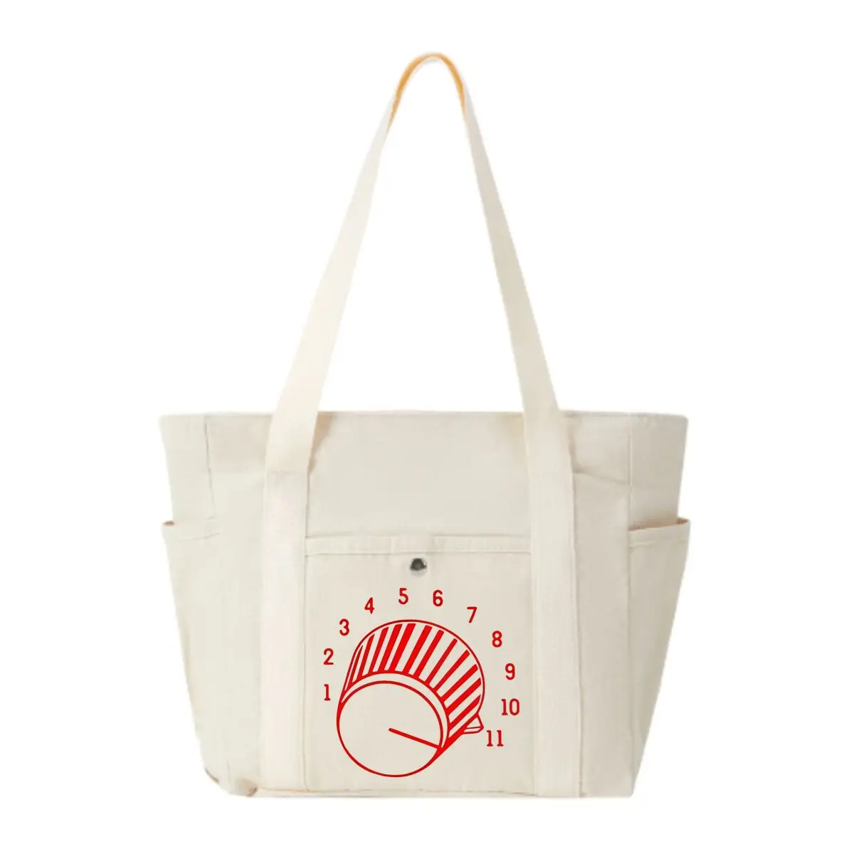 

Красная ручка громкости, иллюстрация, классическая холщовая сумка на плечо, женская повседневная офисная сумка для поездок на работу