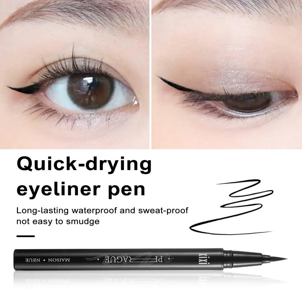 Waterproof Matte Eyeliner Pencil Makeup Long Lasting Quick-dry Smooth Anti Smudge Liquid Eyeliner Pen Women Big Eyes Cosmetics