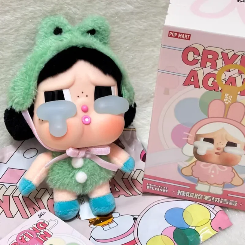 En Stock, caja ciega de la serie Crybaby Crying Again genuina, muñeca con cara de vinilo, caja misteriosa, colgante, decoración, regalo de cumpleaños y Año Nuevo