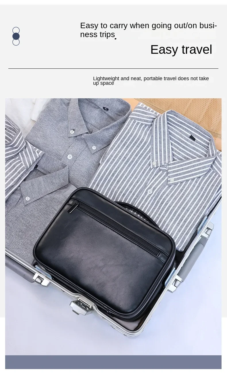 Kosmetiktaschen für Herren, Reiseutensilien, Kosmetik-Organizer, faltbar, zum Aufhängen, Aufbewahrungstasche, transparent, wasserdicht, Luxus-Make-up-Tasche – Detail 11