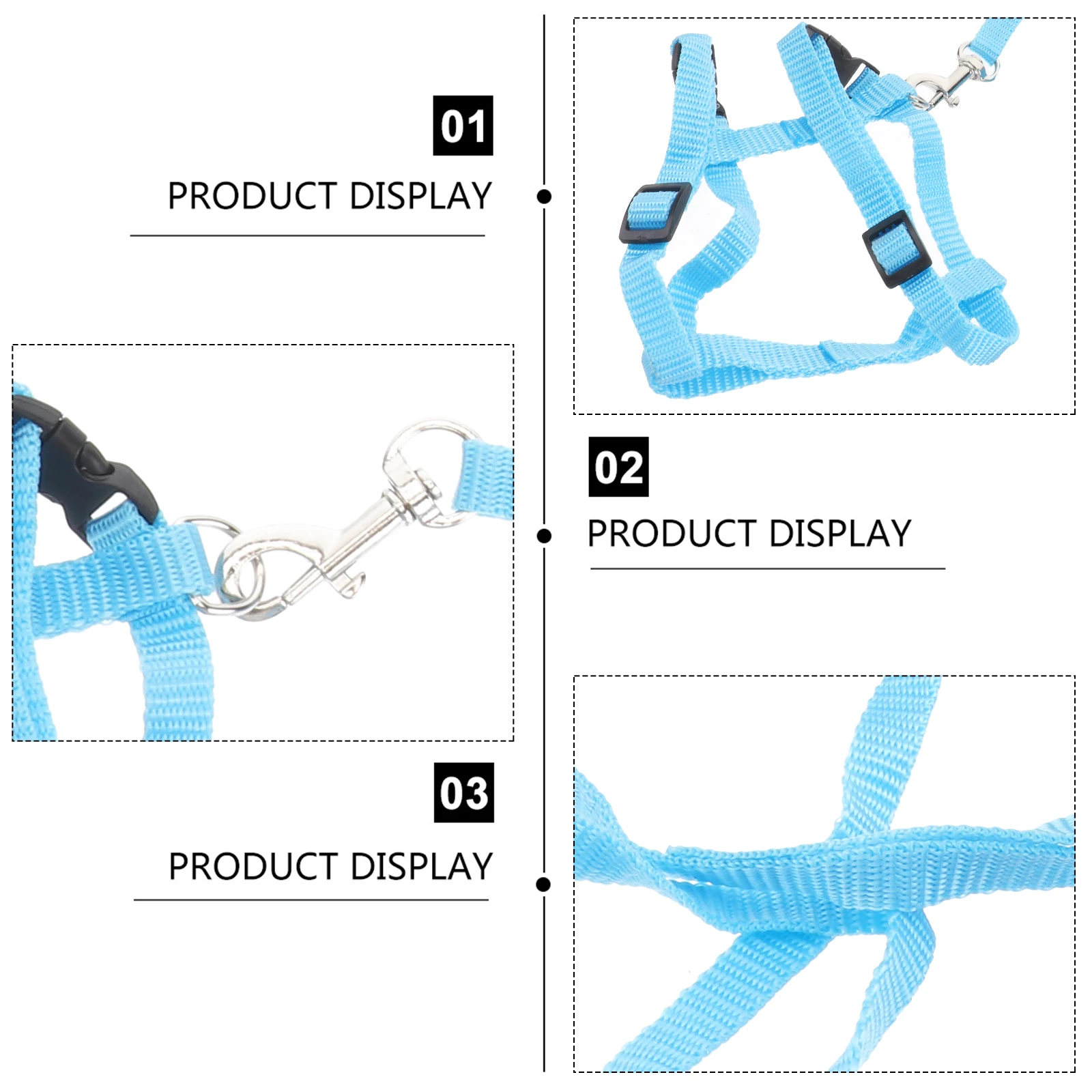

Rabbit Traction Strap Pet Harness Adjustable Pulling Rope Breathable Nylon Puppy Belt Medium Size Pet Supplies Lightweight