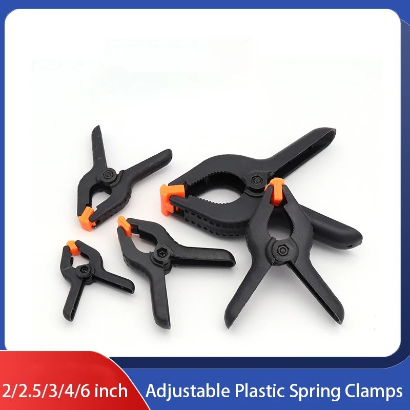 1-5pcs Adjustable Plastic Spring Clamps 2/2.5/3/4/6 inch Nylon Wood Working Carpentry Clamps Tools Length 70/90/93/117/157mm