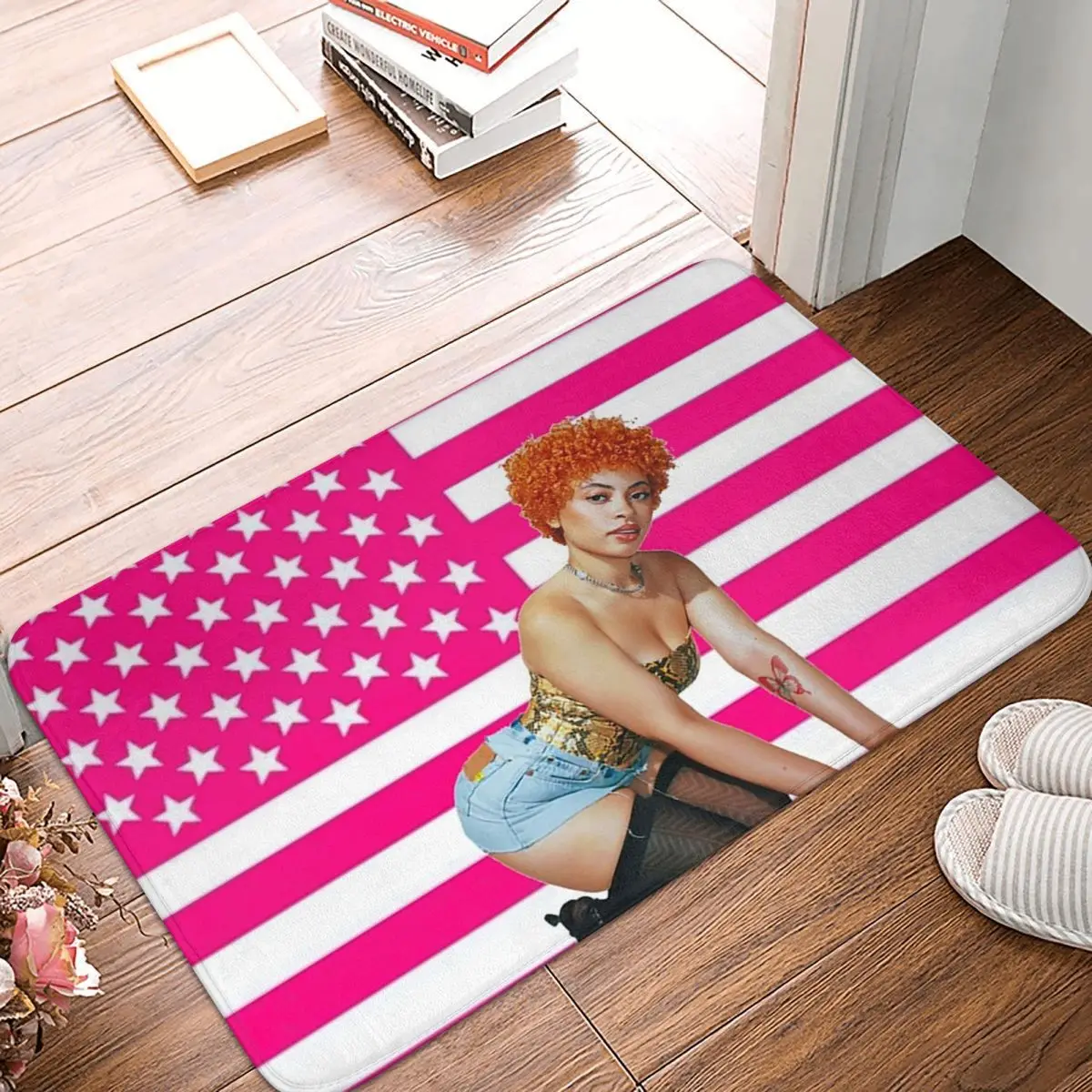 Ice Spice Munch Flag Non-slip Doormat Floor Mat Durable Carpet Rug for Kitchen Entrance Home Bathroom Living room Footpad Mats