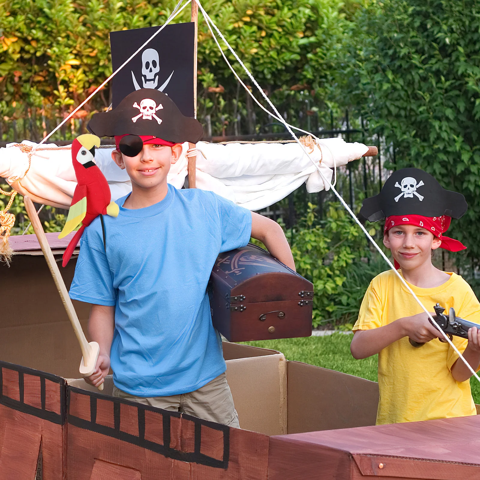 1 set accessorio per costume da pappagallo con spalla pirata simulazione ornamento di pappagallo per bambini vestire cosplay accessorio per costume da pirata per bambini