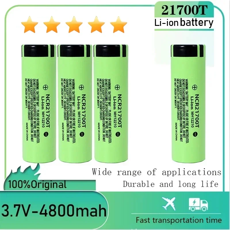 

Original 21700 Battery 4800mAh NCR21700 48T 3.7v Lithium Rechargeable Batteries High Capacity for Flashlight Toys HD Cell