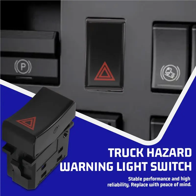21484495 Trucks Spare Parts For Volvo Trucks Emergency Hazard Warning Lights Switch Double Flashing Button