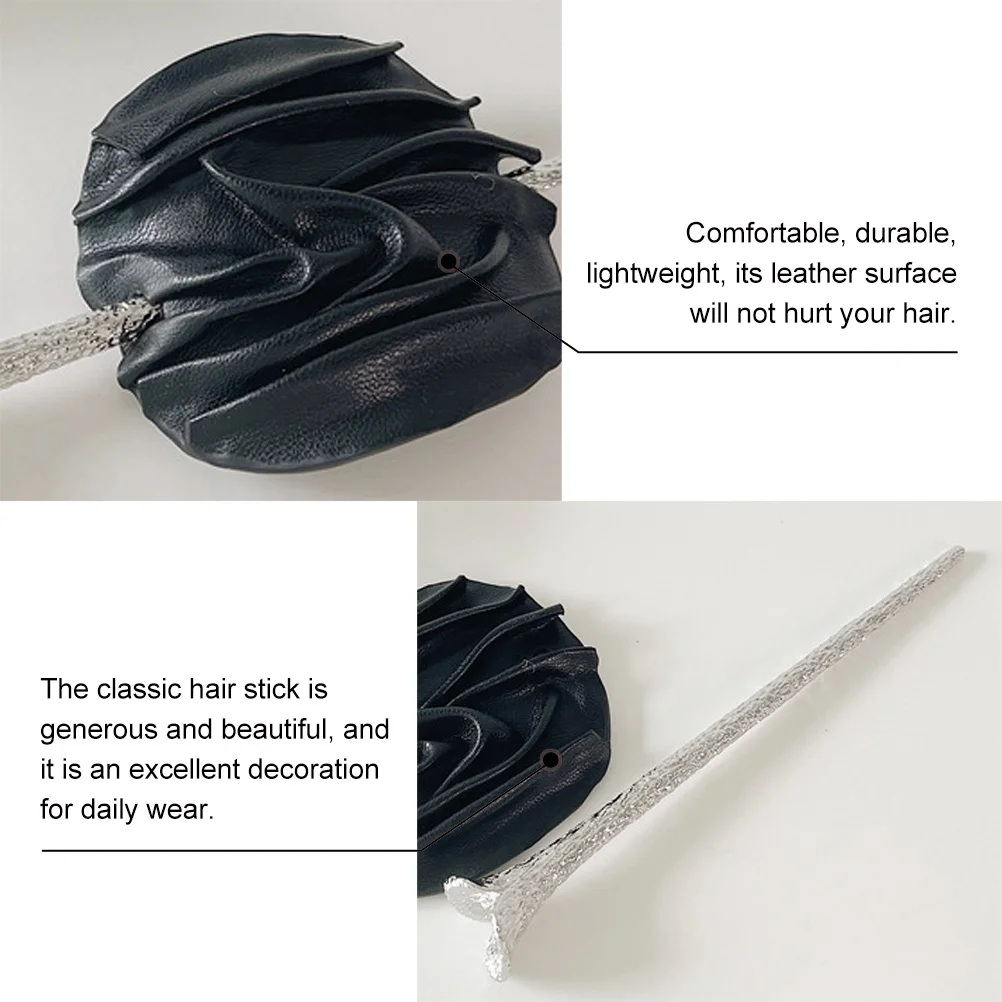 

Alloy Hair Stick Simple Bun Hairpin Lightweight Durable Women Hairpin Daily Party Wedding Chignon Pin Ponytail Clip Hair