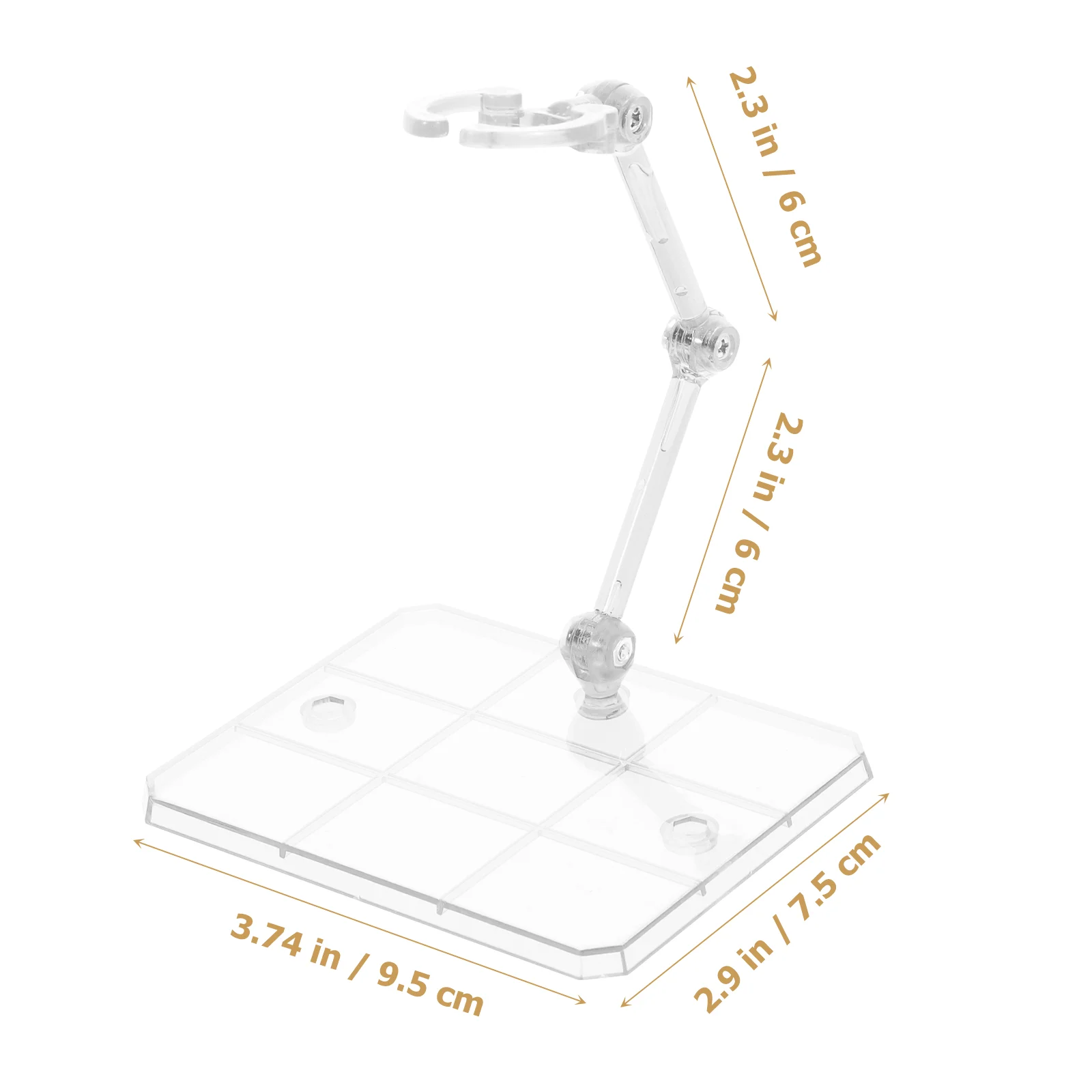 4 Pcs Action Figure Stand Supply Adjustable Holder Plastic Display Accessory Support Frame Displaying Baby Manual