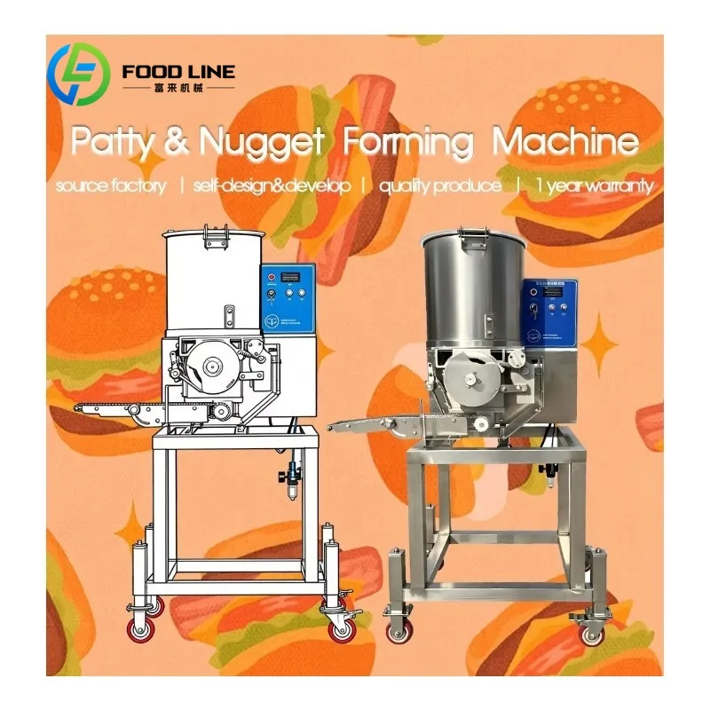 customized diameter‑limited cutlet‑molder patty‑shaper 200‑400kg‑h max‑100mm forming machine for meat‑processing factory