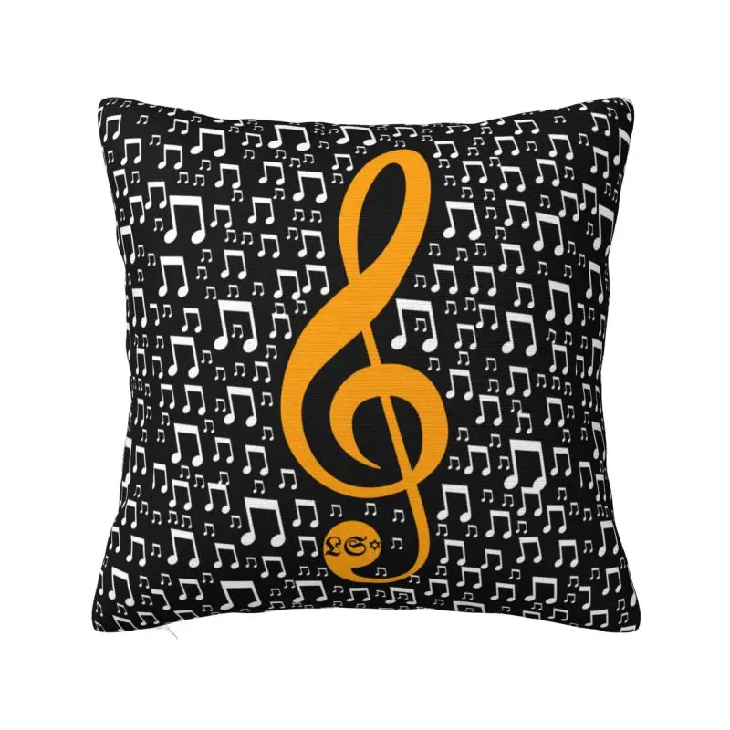 Music Note Throw Pillow Covers Living Room Decoration Fashion Cushions Cover For Sofa Car Seat Square Polyester Pillowcase