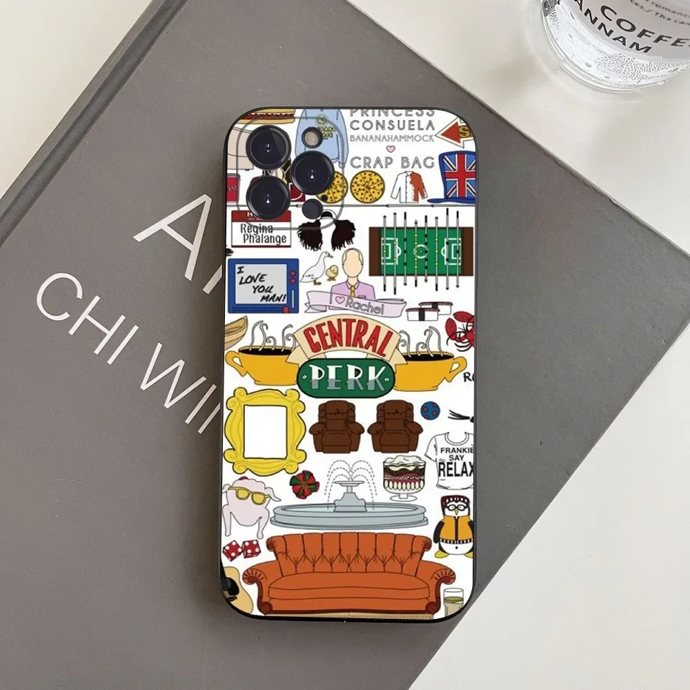 Central Perk Coffee friends tv show Phone Case For iPhone 14 13 12 Mini 11 Pro XS Max X XR SE 6 7 8 Plus Soft Silicone Cover