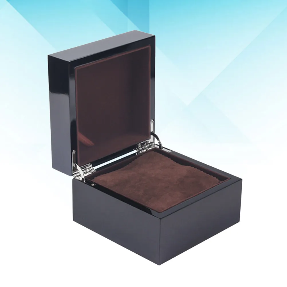

Black Varnish Wooden Watch Box Luxury Watch Display Case Flannelette Interior Storage Organizer for Men Jewelry Display