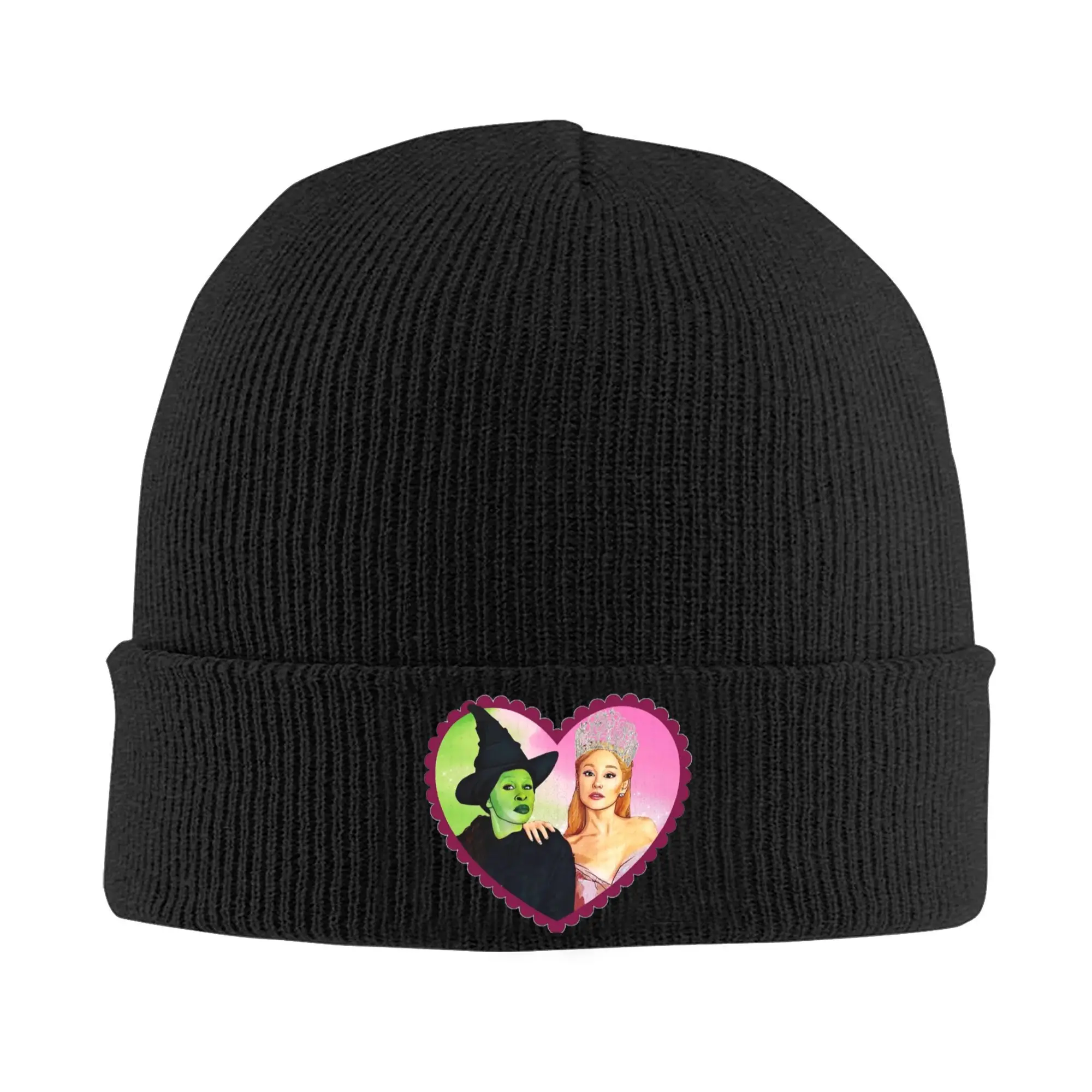 Wicked Movie Glinda and Elphaba  Beanie For Unisex  Warm Winter Skull Beanies Knitting Hat Cap