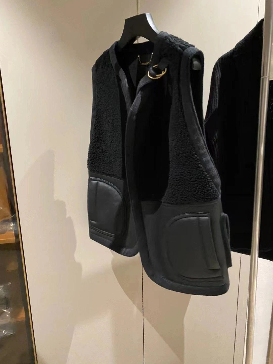 

Lamb Wool Patchwork Leather Vest Women Clothing Vintage Fashion Waistcoat Sleeveless Zipper Coats Thicked Casual Tanks Y2k Tops