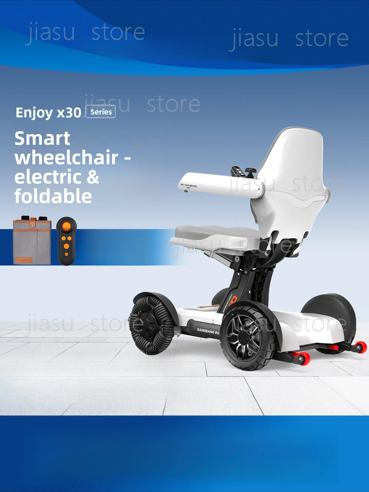 

High-end electric wheelchair intelligent fully automatic electric folding portable four-wheel scooter for the elderly