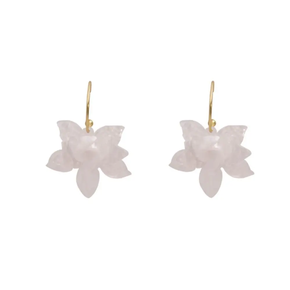 

Romantic Ear Studs Acrylic Flower Earrings Trendy Metal Flower Earrings Studs Elegant Retro Vintage Acetate Earrings Hipster