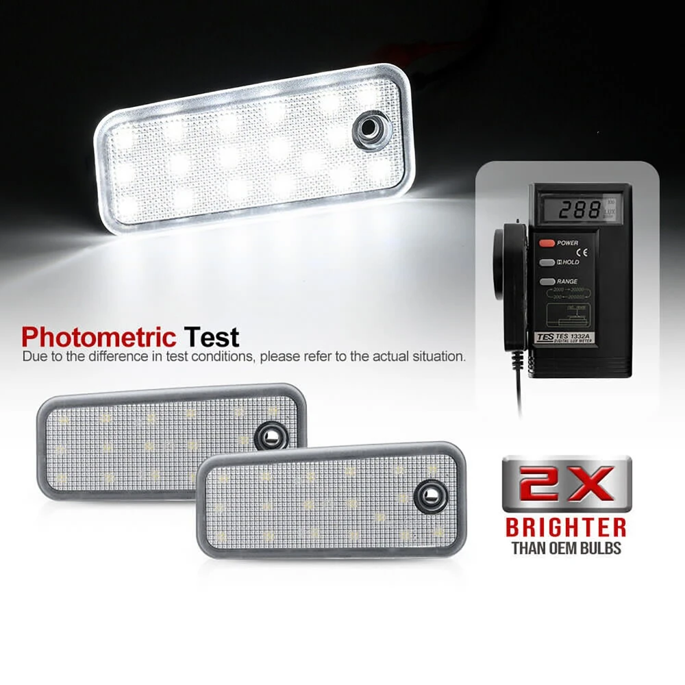 18 LED License Number Plate Light Tag Lamp For Hyundai Santa Fe DM NC 2013-2018 For Kia Rondo 2013-2017 Telluride 2020-2023